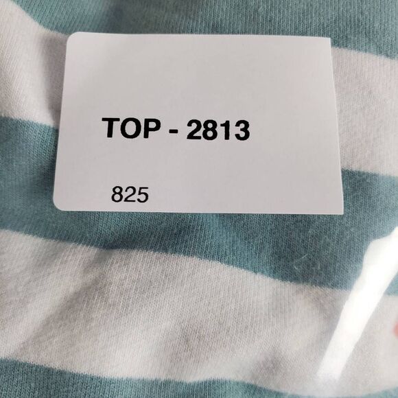 Ampersand Avenue Women’s Hoodie Green White Striped Size L - Picture 8 of 8